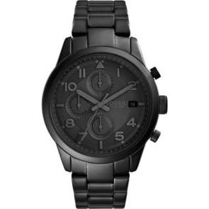Bracelet de montre Fossil FS5154 Acier inoxydable Noir 22mm